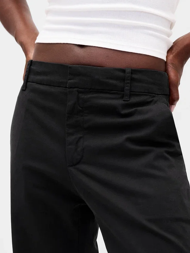 Khakihose mit mittlerer Leibhöhe