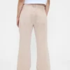 Khakihose mit niedriger Leibhöhe und lockerem Flare-Schnitt