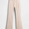 Khakihose mit niedriger Leibhöhe und lockerem Flare-Schnitt