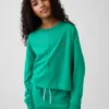 Kind-T-Shirt aus schwerem Stoff mit Oversize-Passform und Naht