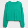 Kind-T-Shirt aus schwerem Stoff mit Oversize-Passform und Naht