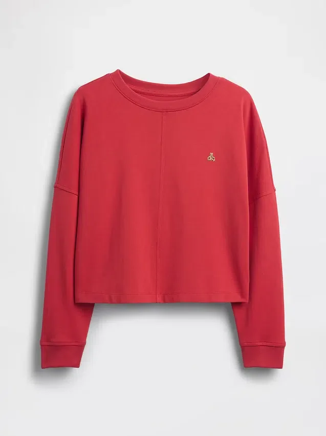 Kind-T-Shirt aus schwerem Stoff mit Oversize-Passform und Naht