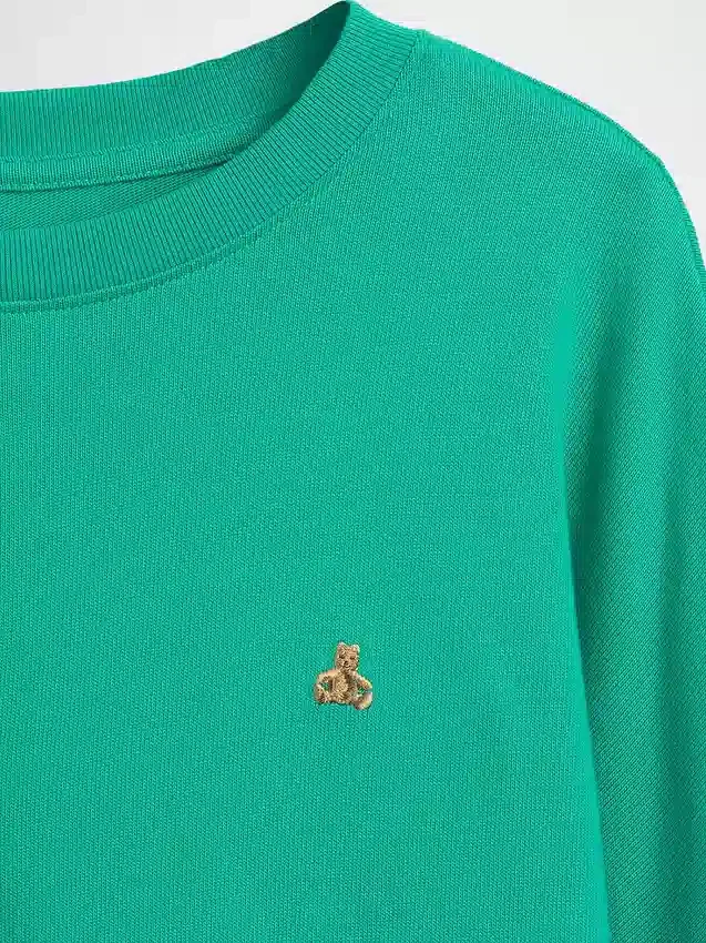 Kind-T-Shirt aus schwerem Stoff mit Oversize-Passform und Naht