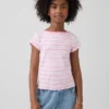 Kind-T-Shirt mit Flügelärmeln und taillierter Passform