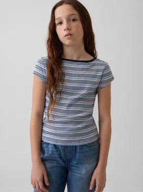 Kind-T-Shirt mit Flügelärmeln und taillierter Passform