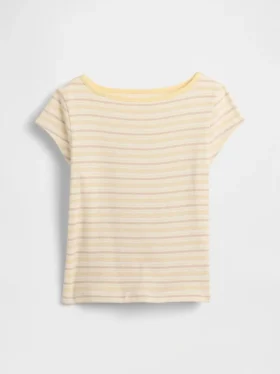 Kind-T-Shirt mit Flügelärmeln und taillierter Passform
