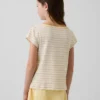 Kind-T-Shirt mit Flügelärmeln und taillierter Passform