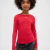Kind-T-Shirt mit Schlüssellochausschnitt und Schleife
