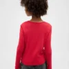 Kind-T-Shirt mit Schlüssellochausschnitt und Schleife