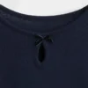 Kind-T-Shirt mit Schlüssellochausschnitt und Schleife