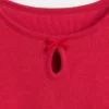 Kind-T-Shirt mit Schlüssellochausschnitt und Schleife