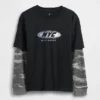 Kinder-2-in-1-T-Shirt mit Grafik-Logo