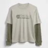 Kinder-2-in-1-T-Shirt mit Grafik-Logo