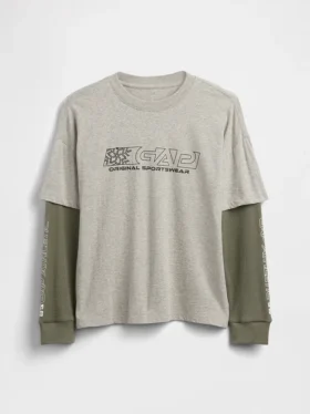 Kinder-2-in-1-T-Shirt mit Grafik-Logo