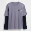 Kinder-2-in-1-T-Shirt mit Grafik-Logo