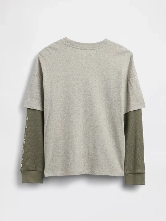 Kinder-2-in-1-T-Shirt mit Grafik-Logo