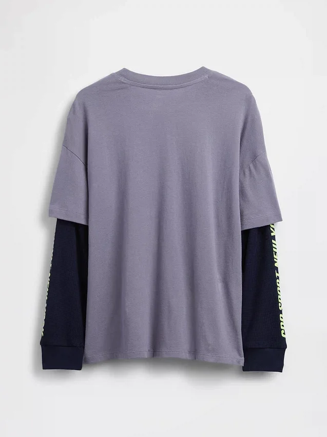 Kinder-2-in-1-T-Shirt mit Grafik-Logo