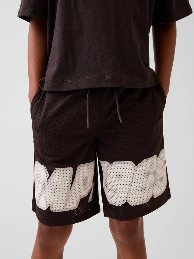 Kinder-Aktivshorts aus Mesh, 8"