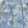 Kinder-Baggy-Jeans mit niedriger Leibhöhe und Blumenmuster