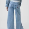 Kinder-Baggy-Jeans mit niedriger Leibhöhe und „I Heart NY“-Stickerei
