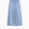 Kinder-Baggy-Jeans mit niedriger Leibhöhe und Spitzenbesatz