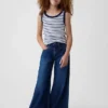 Kinder-Baggy-Jeans mit niedriger Leibhöhe und vorderem Einsatz