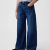 Kinder-Baggy-Jeans mit niedriger Leibhöhe und vorderem Einsatz
