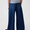 Kinder-Baggy-Jeans mit niedriger Leibhöhe und vorderem Einsatz