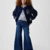 Kinder-Baggy-Jeans mit niedriger Leibhöhe und vorderem Einsatz