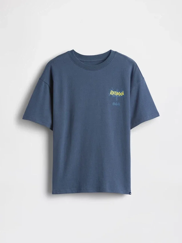 Kinder-Batman-T-Shirt mit Grafik in lockerer Passform