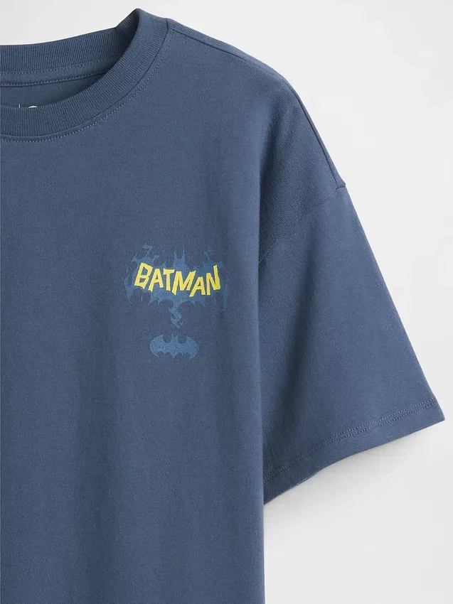 Kinder-Batman-T-Shirt mit Grafik in lockerer Passform