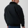 Kinder-Bomberjacke aus Canvas mit Sherpa-Futter