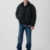 Kinder-Bomberjacke aus Canvas mit Sherpa-Futter