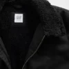 Kinder-Bomberjacke aus Canvas mit Sherpa-Futter