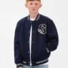 Kinder-Bomberjacke mit Varsity-Logo