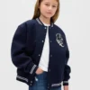 Kinder-Bomberjacke mit Varsity-Logo