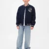 Kinder-Bomberjacke mit Varsity-Logo