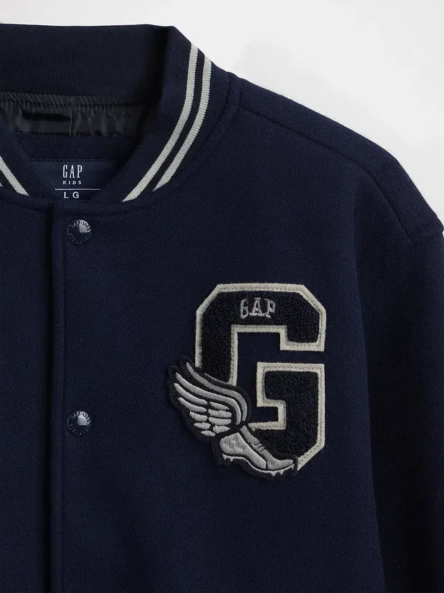 Kinder-Bomberjacke mit Varsity-Logo