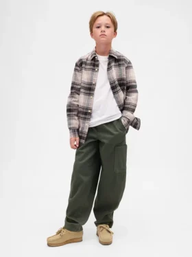 Kinder-Cargo-Hose im Baggy-Stil mit schmal zulaufendem Bein