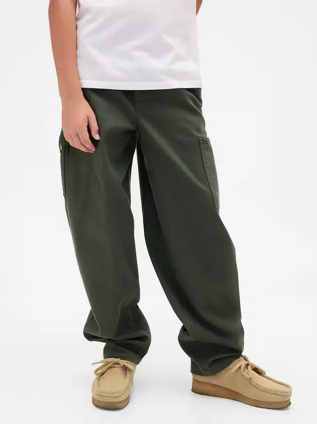 Kinder-Cargo-Hose im Baggy-Stil mit schmal zulaufendem Bein