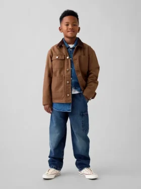 Kinder-Carpenter-Jeans aus gebürstetem Stoff