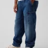 Kinder-Carpenter-Jeans aus gebürstetem Stoff