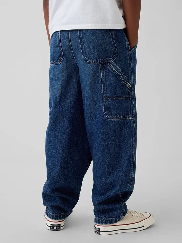 Kinder-Carpenter-Jeans aus gebürstetem Stoff