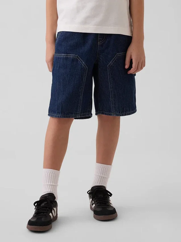 Kinder-Carpenter-Shorts im 90er-Jahre-Stil aus locker sitzendem Denim