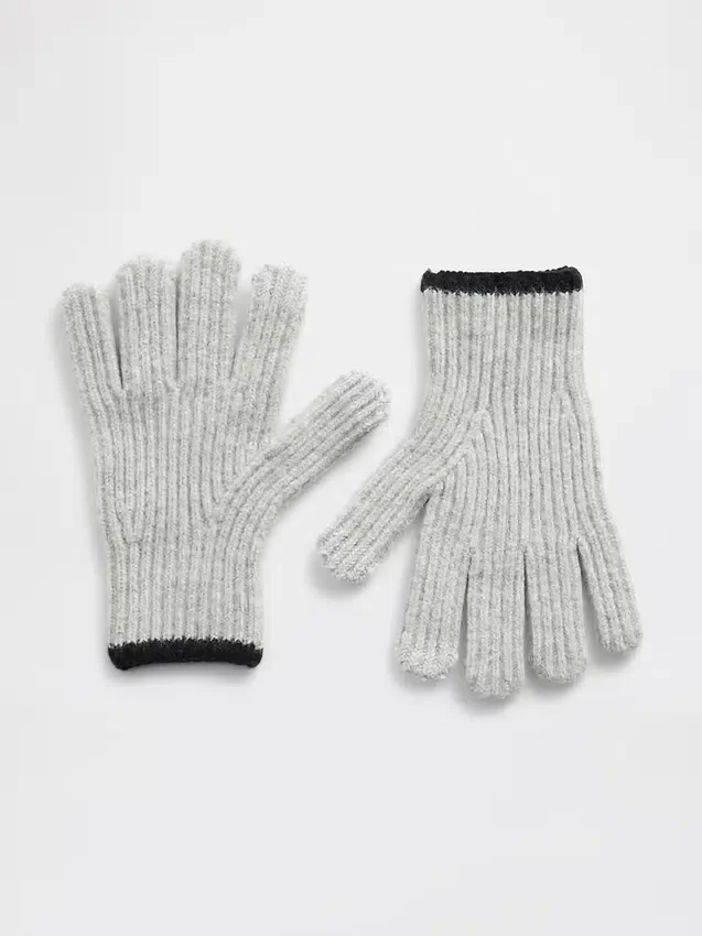 Kinder-CashSoft-Handschuhe mit Rippmuster