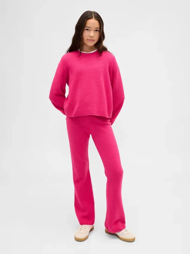 Kinder-CashSoft-Pullover-Hose mit ausgestelltem Bein