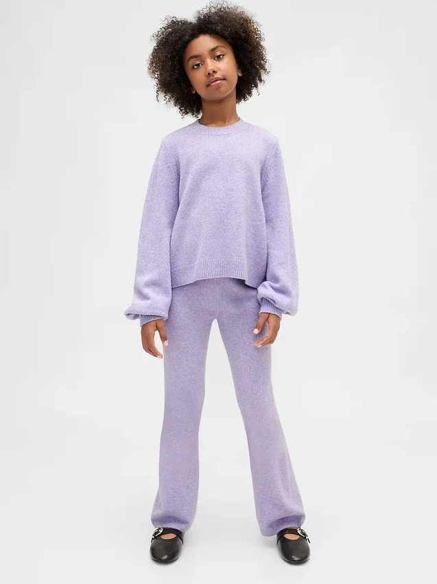 Kinder-CashSoft-Pullover-Hose mit ausgestelltem Bein