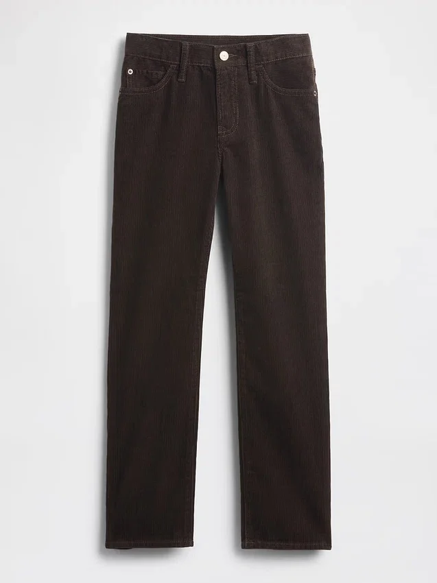 Kinder-Cordhose im 90er-Jahre-Stil, gerade geschnittene Hose