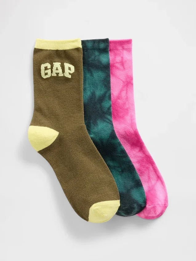 Kinder-Crew-Socken (3er-Pack)