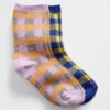 Kinder-Crew-Socken im Karomuster (2er-Pack)